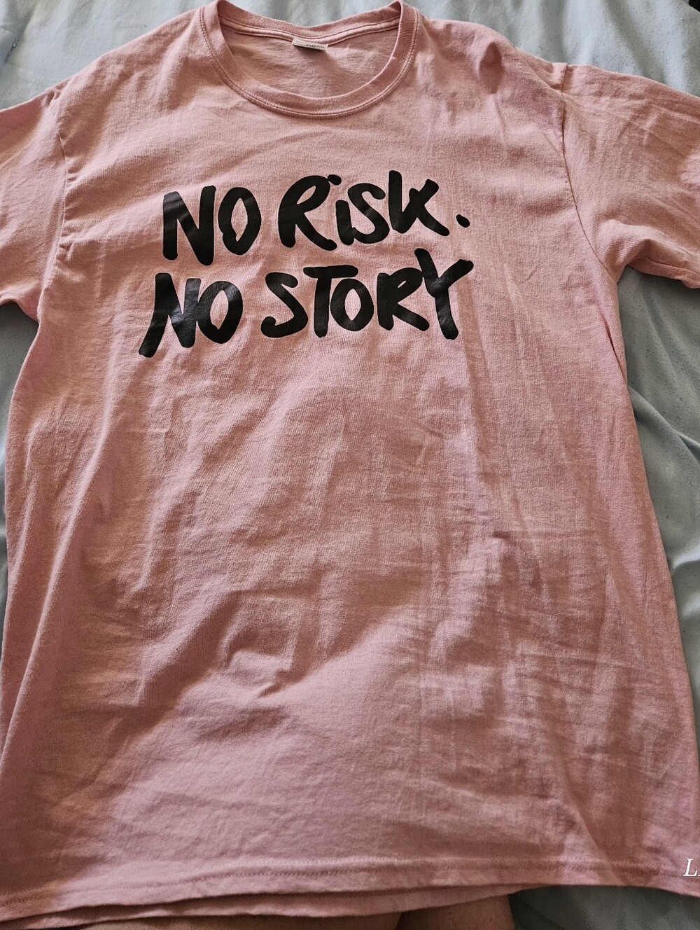 2 FOR $15 🆕️No Risk No Story Pink Graphic Tee